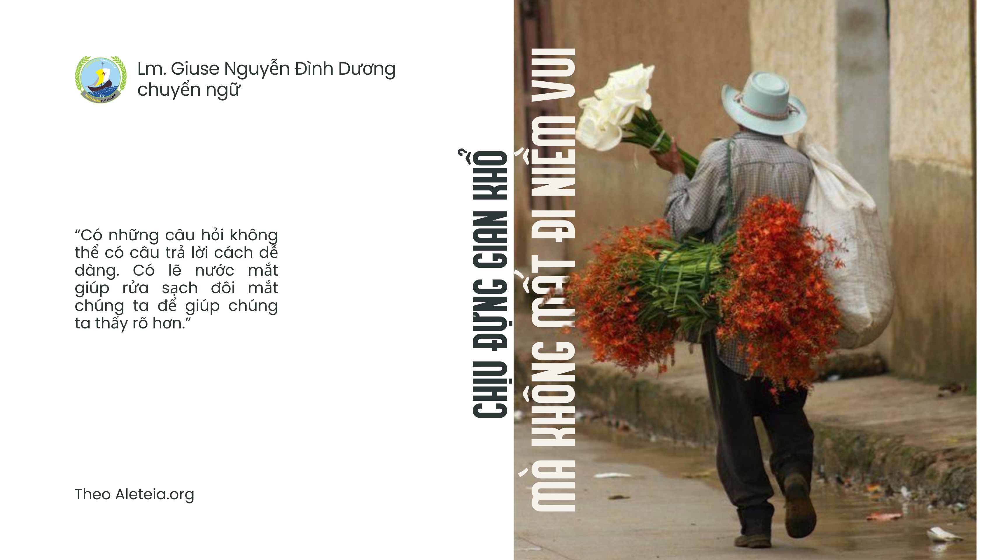 Chịu đựng đau khổ mà không mất đi niềm vui